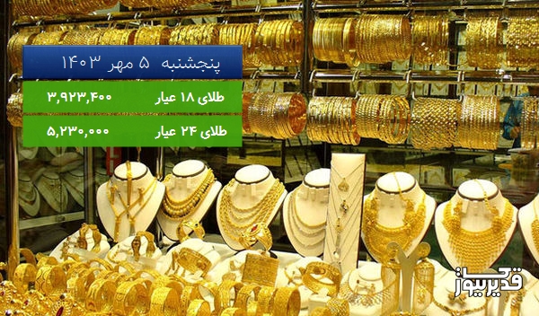 قیمت طلای 18 عیار امروز ، 0.838 درصد افزایش داشت