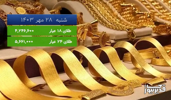 قیمت طلای 18 عیار امروز ، 1.469 درصد افزایش داشت