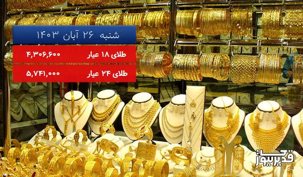 قیمت طلای 18 عیار امروز ، 0.563 درصد کاهش داشت